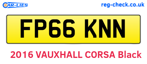 FP66KNN are the vehicle registration plates.
