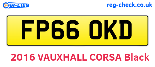 FP66OKD are the vehicle registration plates.