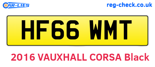 HF66WMT are the vehicle registration plates.