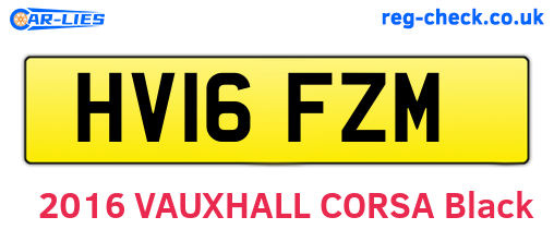 HV16FZM are the vehicle registration plates.