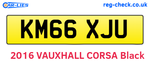 KM66XJU are the vehicle registration plates.