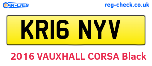 KR16NYV are the vehicle registration plates.