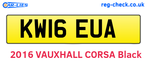 KW16EUA are the vehicle registration plates.