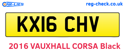 KX16CHV are the vehicle registration plates.