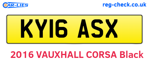 KY16ASX are the vehicle registration plates.