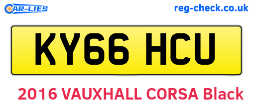 KY66HCU are the vehicle registration plates.