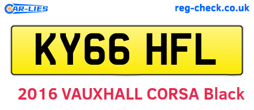 KY66HFL are the vehicle registration plates.