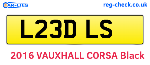 L23DLS are the vehicle registration plates.