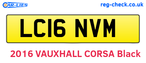 LC16NVM are the vehicle registration plates.