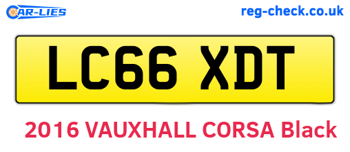 LC66XDT are the vehicle registration plates.