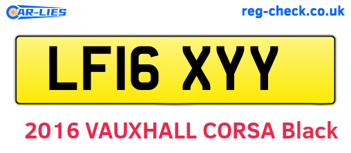 LF16XYY are the vehicle registration plates.