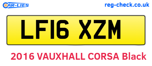 LF16XZM are the vehicle registration plates.