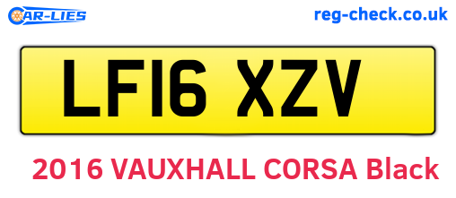 LF16XZV are the vehicle registration plates.
