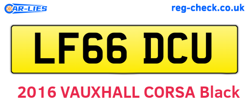 LF66DCU are the vehicle registration plates.