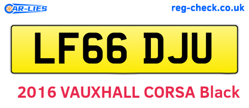 LF66DJU are the vehicle registration plates.