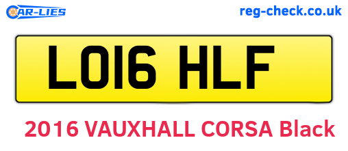LO16HLF are the vehicle registration plates.