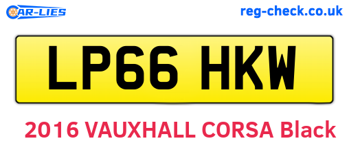 LP66HKW are the vehicle registration plates.