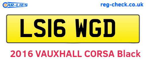 LS16WGD are the vehicle registration plates.