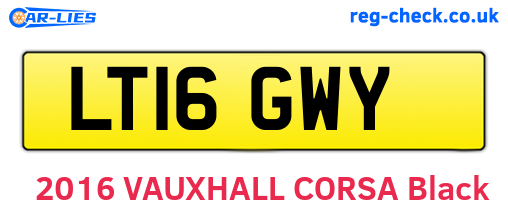 LT16GWY are the vehicle registration plates.