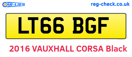 LT66BGF are the vehicle registration plates.