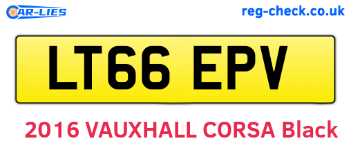 LT66EPV are the vehicle registration plates.