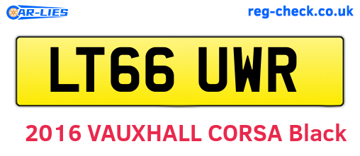 LT66UWR are the vehicle registration plates.