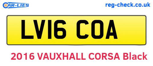 LV16COA are the vehicle registration plates.