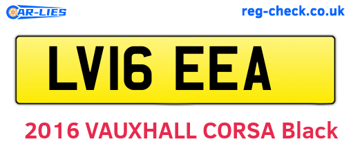 LV16EEA are the vehicle registration plates.