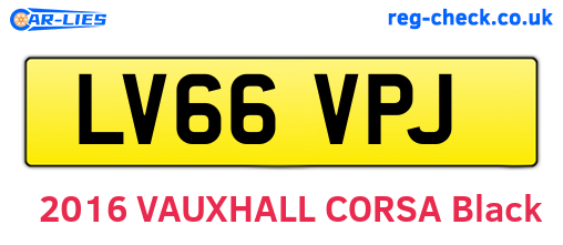 LV66VPJ are the vehicle registration plates.