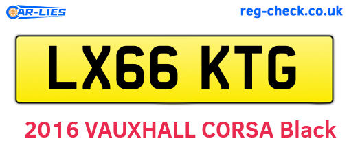 LX66KTG are the vehicle registration plates.