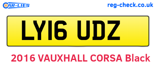 LY16UDZ are the vehicle registration plates.