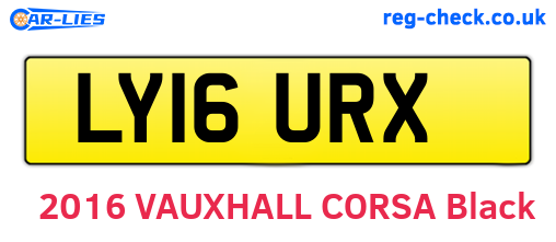 LY16URX are the vehicle registration plates.
