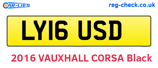 LY16USD are the vehicle registration plates.
