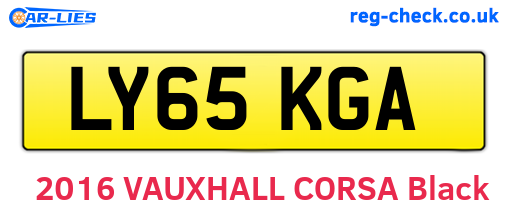 LY65KGA are the vehicle registration plates.