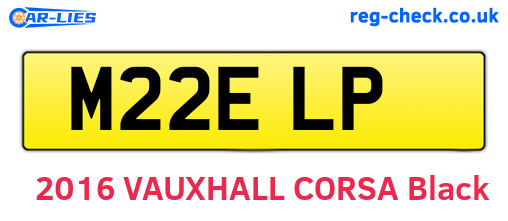 M22ELP are the vehicle registration plates.