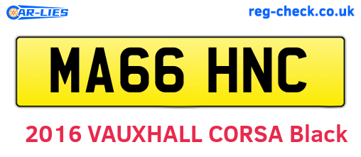 MA66HNC are the vehicle registration plates.