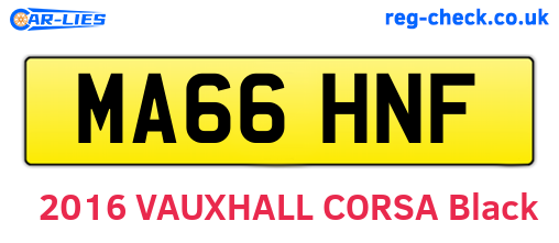 MA66HNF are the vehicle registration plates.