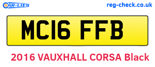 MC16FFB are the vehicle registration plates.