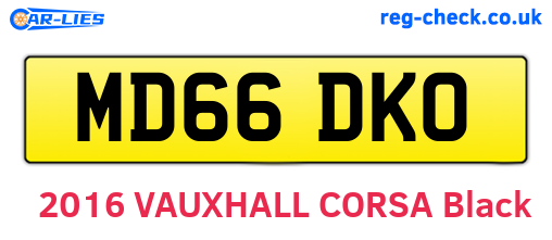 MD66DKO are the vehicle registration plates.