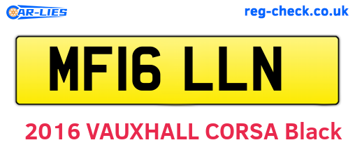MF16LLN are the vehicle registration plates.