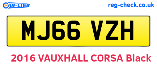 MJ66VZH are the vehicle registration plates.