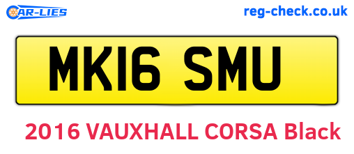 MK16SMU are the vehicle registration plates.
