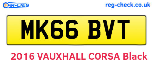 MK66BVT are the vehicle registration plates.