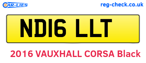 ND16LLT are the vehicle registration plates.