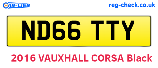 ND66TTY are the vehicle registration plates.