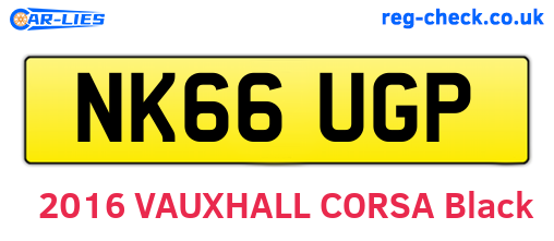 NK66UGP are the vehicle registration plates.