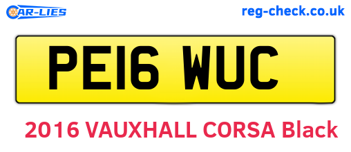PE16WUC are the vehicle registration plates.