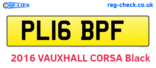 PL16BPF are the vehicle registration plates.