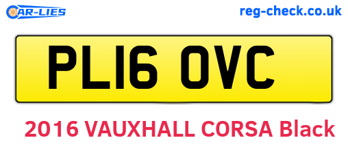 PL16OVC are the vehicle registration plates.