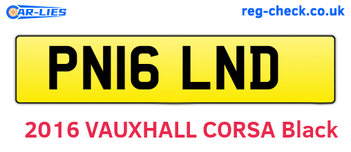 PN16LND are the vehicle registration plates.